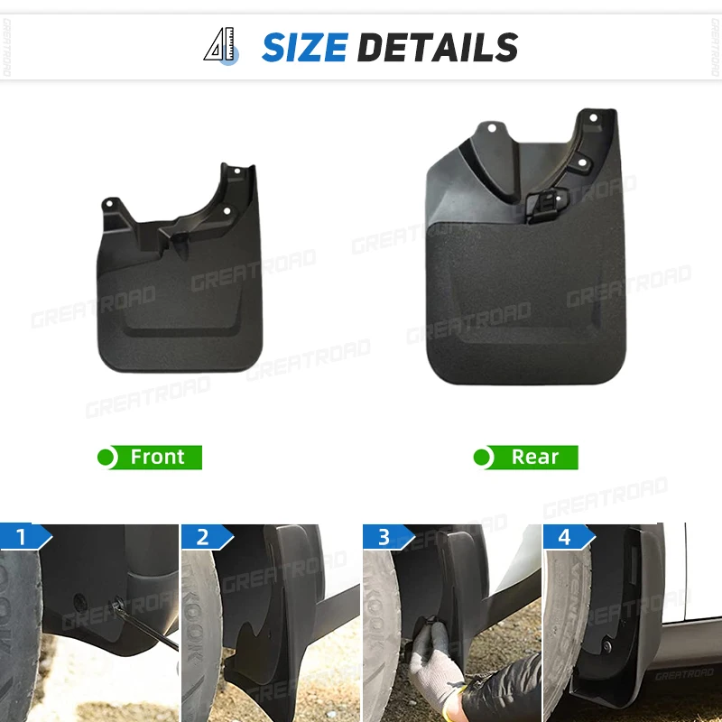 Juego protectores contra salpicaduras Toyota Tacoma 2022-2024 - imagen 3