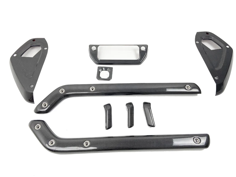 Molduras interiores fibra carbono Defender 90/110 manija nueva 2020-22 - imagen 2