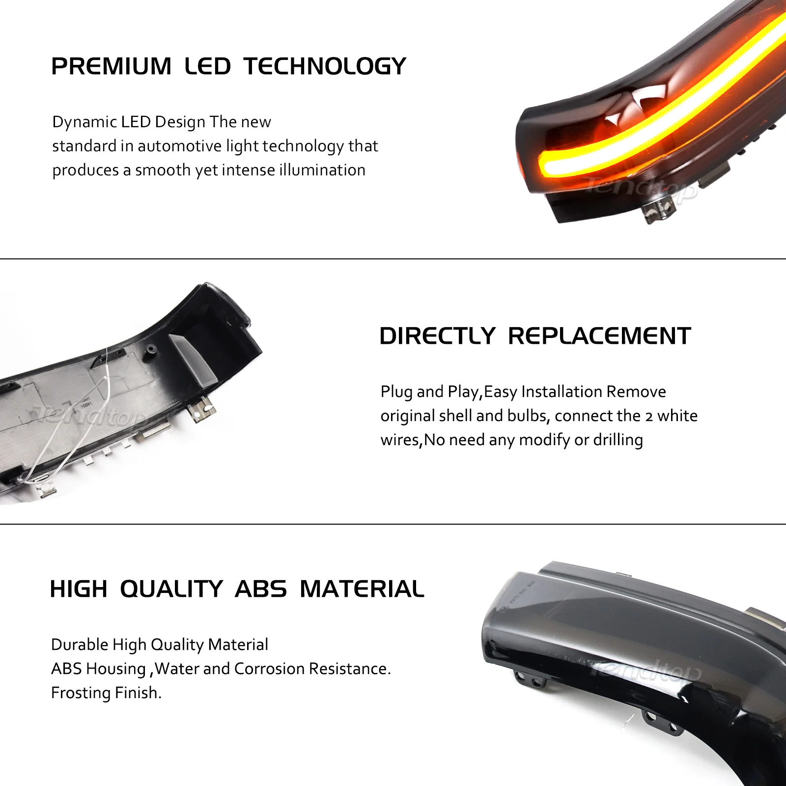 Intermitente LED dinámico para espejo Mitsubishi Pajero V73/V77/V93/V97 (2006-2019) - imagen 2