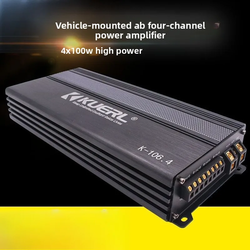 Amplificador coche 4 canales Clase AB 100W RMS