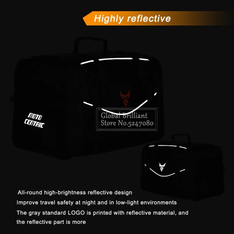 Bolsa trasera extensible e impermeable para moto, reflectante - imagen 3