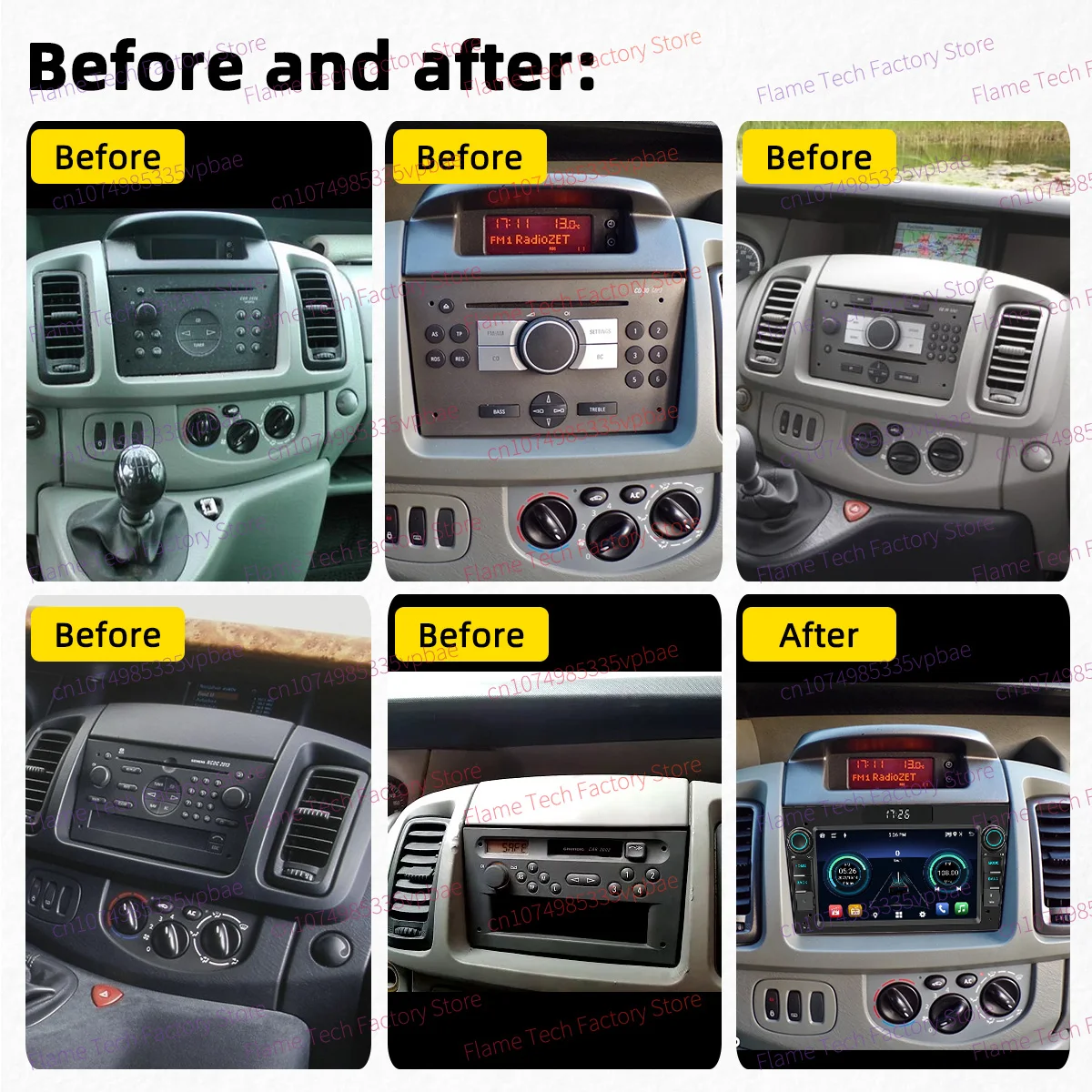 Radio multimedia 2Din con CarPlay y Android Auto para Opel Vivaro A - imagen 2