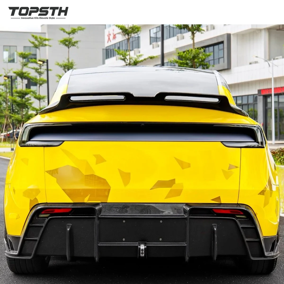 Alerón trasero de carbono estilo Juniper CM1 para Tesla Model Y - imagen 4