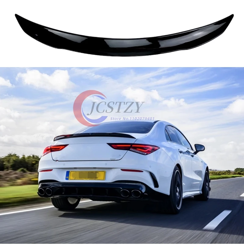 Alerón trasero C118 para Mercedes Benz Clase CLA W118 2019-2020 CLA250 CLA200 CLA220 ABS alerón trasero negro brillante - imagen 3