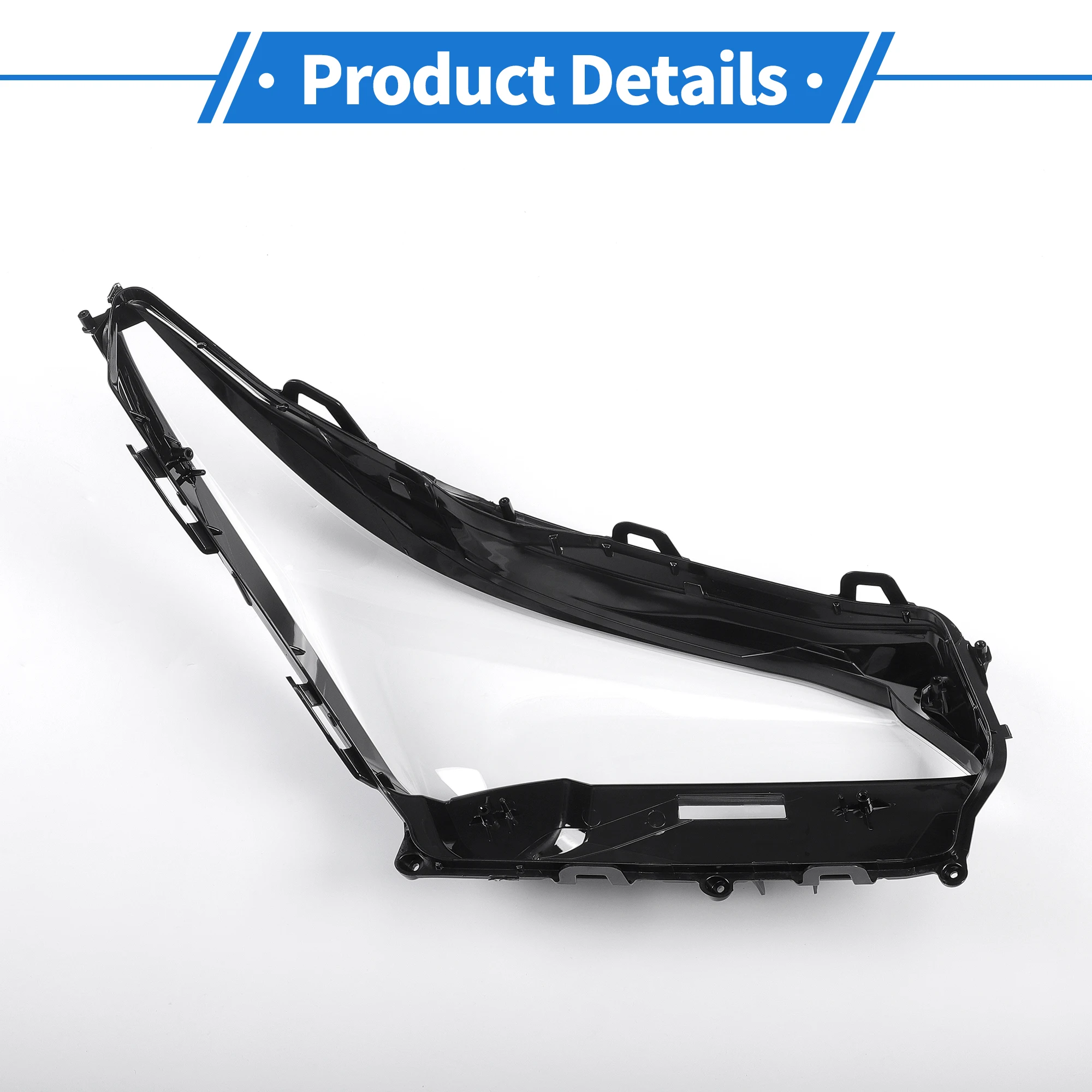 UXCELL Auto cubierta de lente de faro lente de faro cubierta de lente transparente para Lexus NX200/NX300h 2014-2020 negro transparente 1 pieza - imagen 5