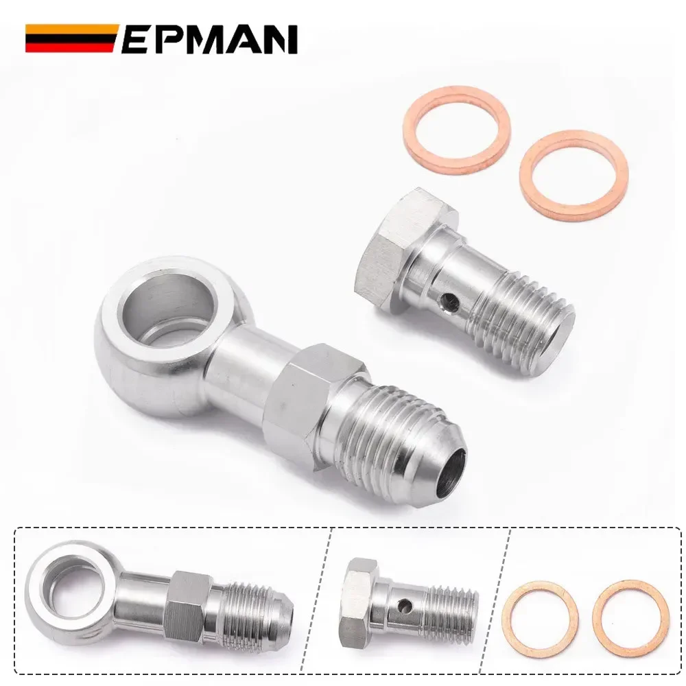 EPMAN Tornillo banjo de freno M12 a AN6 de acero inoxidable - imagen 4