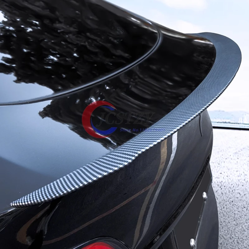 Alerón de rendimiento ala de maletero Original ABS fibra de carbono negra Tesla Model 3 - imagen 2