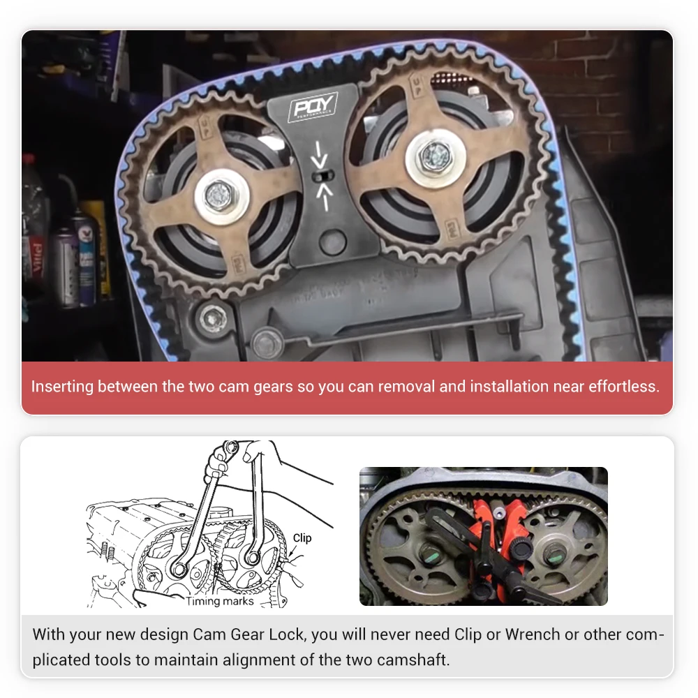 Para 94-00 Honda Acura B16 B18C1 B18C5 VTEC 1.6L y 1.8L motor PQY Cam bloqueo de engranaje/herramienta de instalación de correa de distribución con caja PQY CGL01 - imagen 3