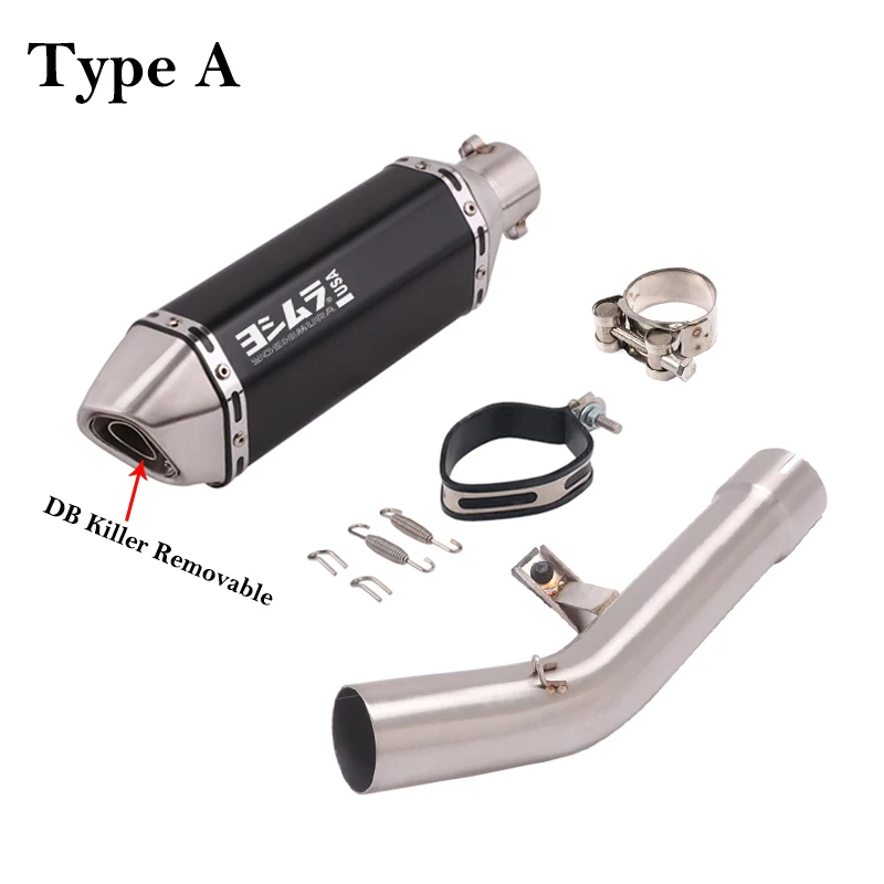 Slip On para Suzuki Bandit 650 2007 - 2016 sistemas de Escape de motocicleta tubo de enlace de Escape tubo modificado silenciador de 51mm con DB Killer - imagen 2