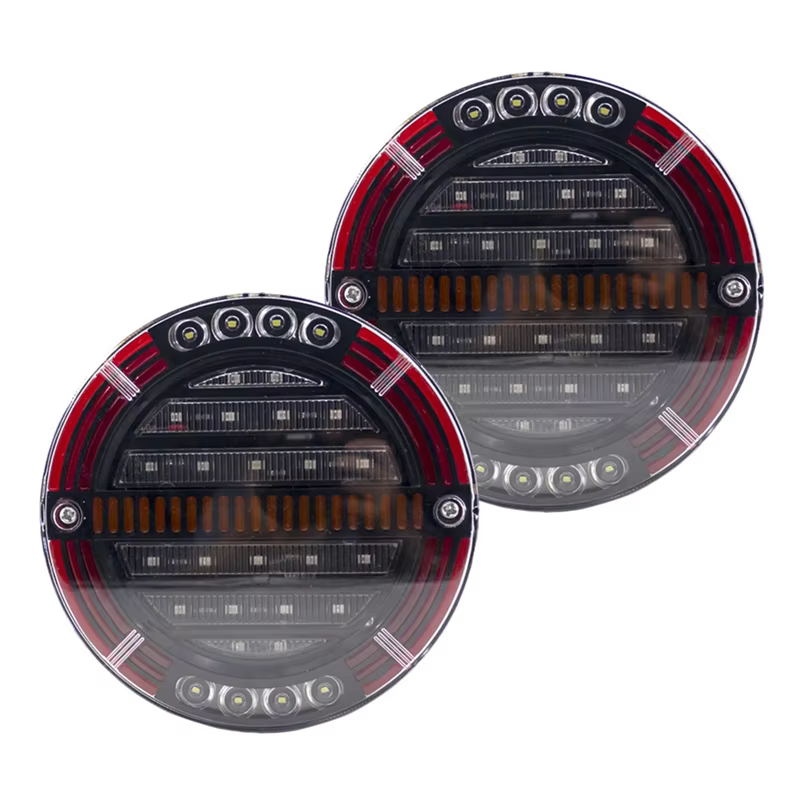 Luz trasera LED redonda para remolque AEF3 con freno y DRL 12V/24V - imagen 5