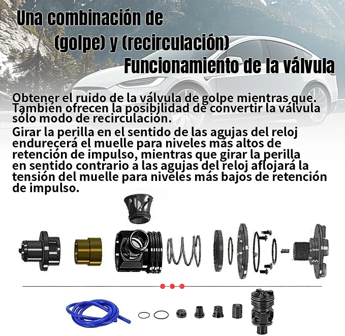 Válvula de descarga turbo BOV aluminio para VW GTI, Jetta y Audi - imagen 4