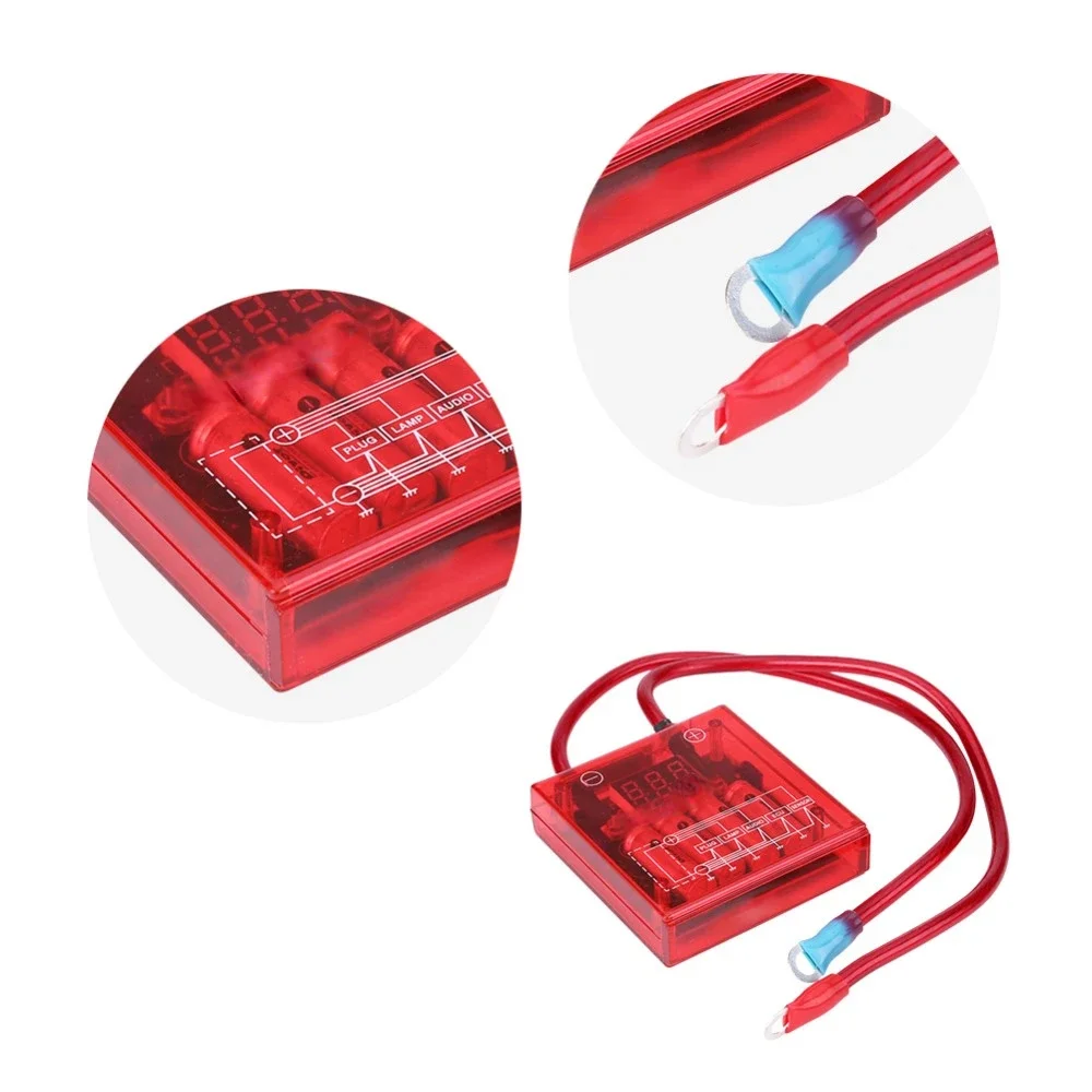 Kit estabilizador voltaje universal coche con display digital cables - imagen 2