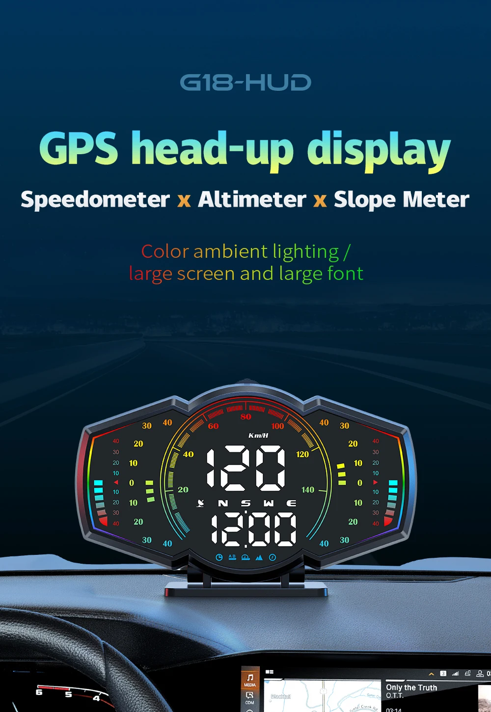 G18 Head Up Display vista frontal