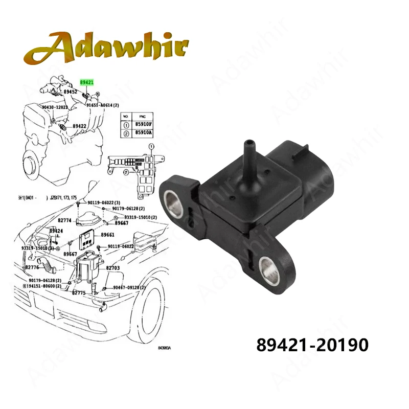 Sensor MAP 89421-20190 presión colector Toyota Land Cruiser 1FZ-FE