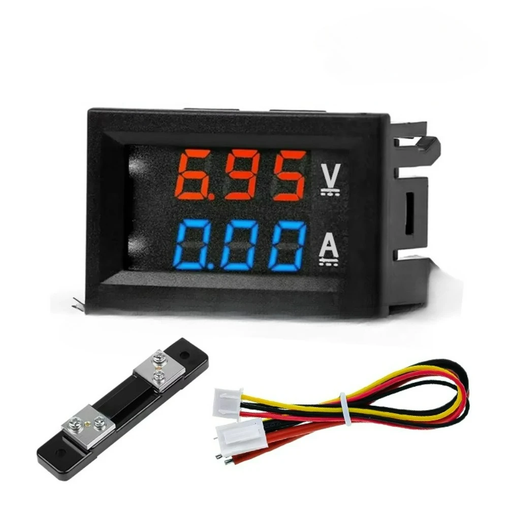 Medidor voltaje corriente digital 0-100V 100A pantalla dual LED - imagen 3