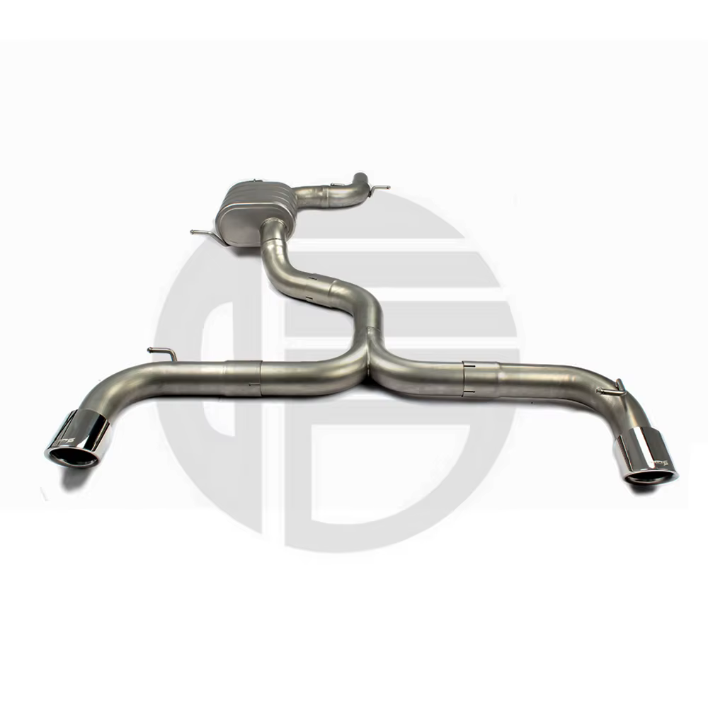 Sistema de escape completo en acero inoxidable pulido con puntas de carbono