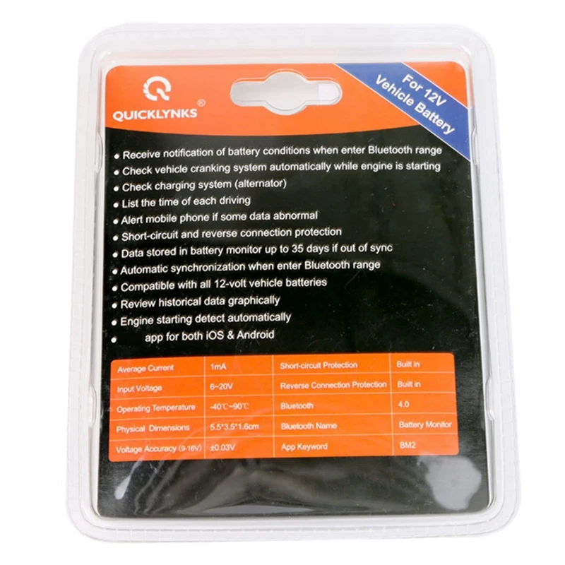 Monitor de batería BM2 Bluetooth 4.0 12V para coche con diagnóstico - imagen 4