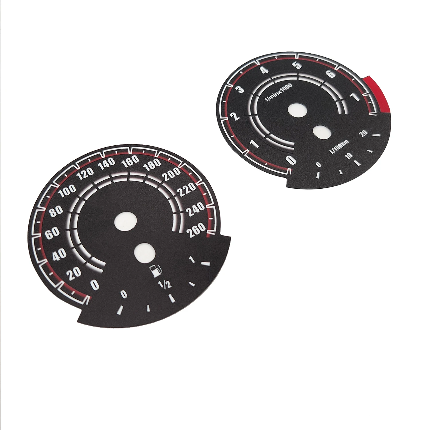 Cara de calibre 260km pegatinas de cubierta de tablero pegatina embellecedora de Panel de instrumentos para BMW E84 E87 E60 E90 E70 - imagen 2