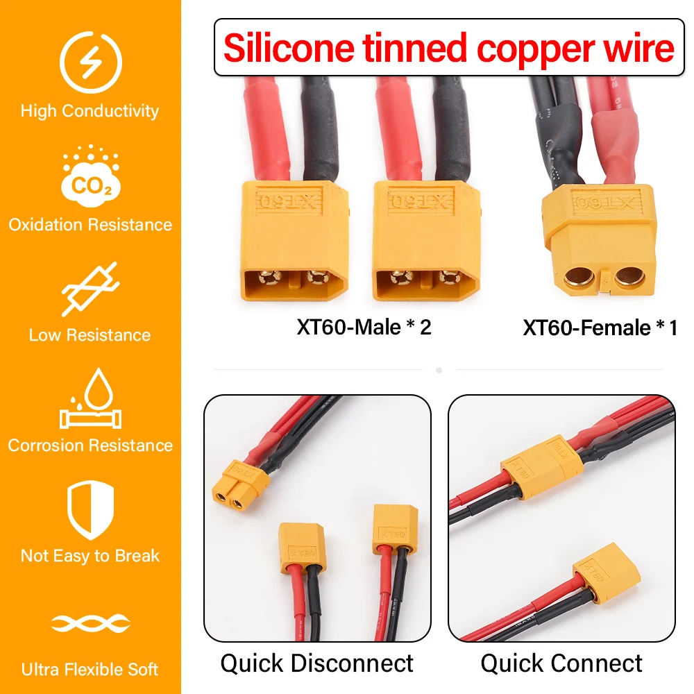 Cable extensión XT60 16AWG