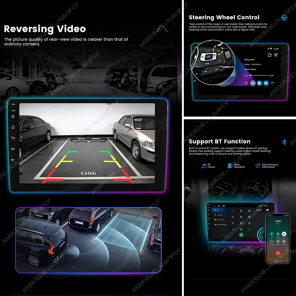 MEKEDE Android 14 reproductor Multimedia de Radio de coche para Peugeot 307 CC 2004 - 2013 Android Auto inalámbrico CarPlay navegación GPS WIFI - imagen 5