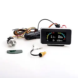 Voltímetro presión aceite motor LCD 4 en 1 12V/24V universal