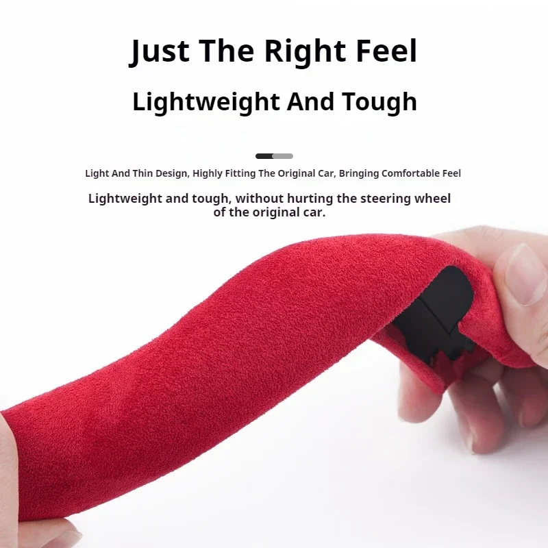Protector antideslizante para volante de coche, gamuza de fibra de carbono, accesorios para Honda City Odyssey CIVIC CRV HRV Legend Jazz RR VTi Fi - imagen 4