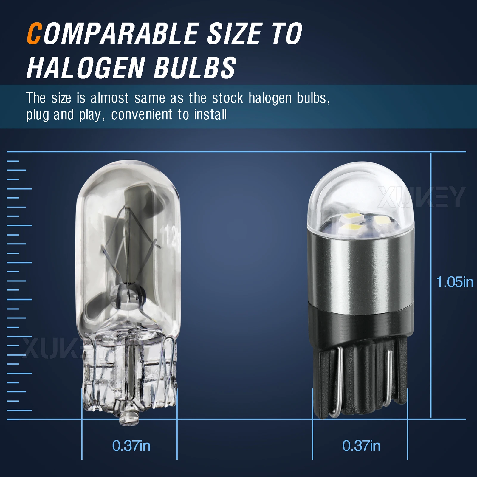 Bombilla interior coche W5W blanco 12V – luz techo y matrícula - imagen 4