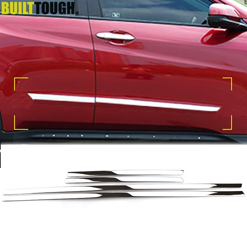 Para Honda HR-V HRV Vezel 2014 2015 2016 2017 2018 revestimiento lateral de puerta cromado moldura cubierta embellecedora de cuerpo Protector borde tira estilo