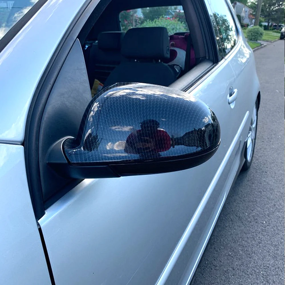 Tapa de espejo retrovisor en carbono negro – VW Golf V 2006-2010 - imagen 3