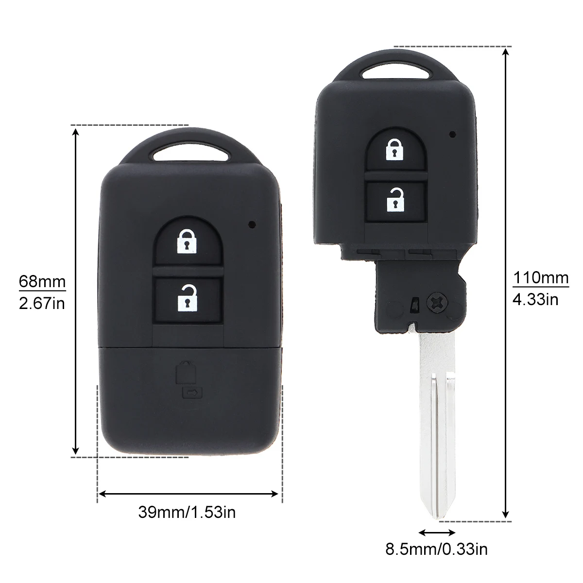 Carcasa para mando Nissan Micra, Qashqai, Juke y X-Trail - imagen 3