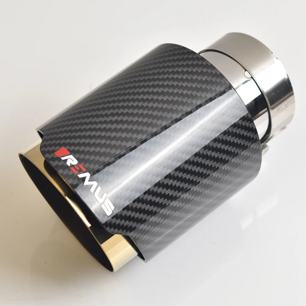 Tubo escape fibra carbono VREMUS dorado deportivo - imagen 3