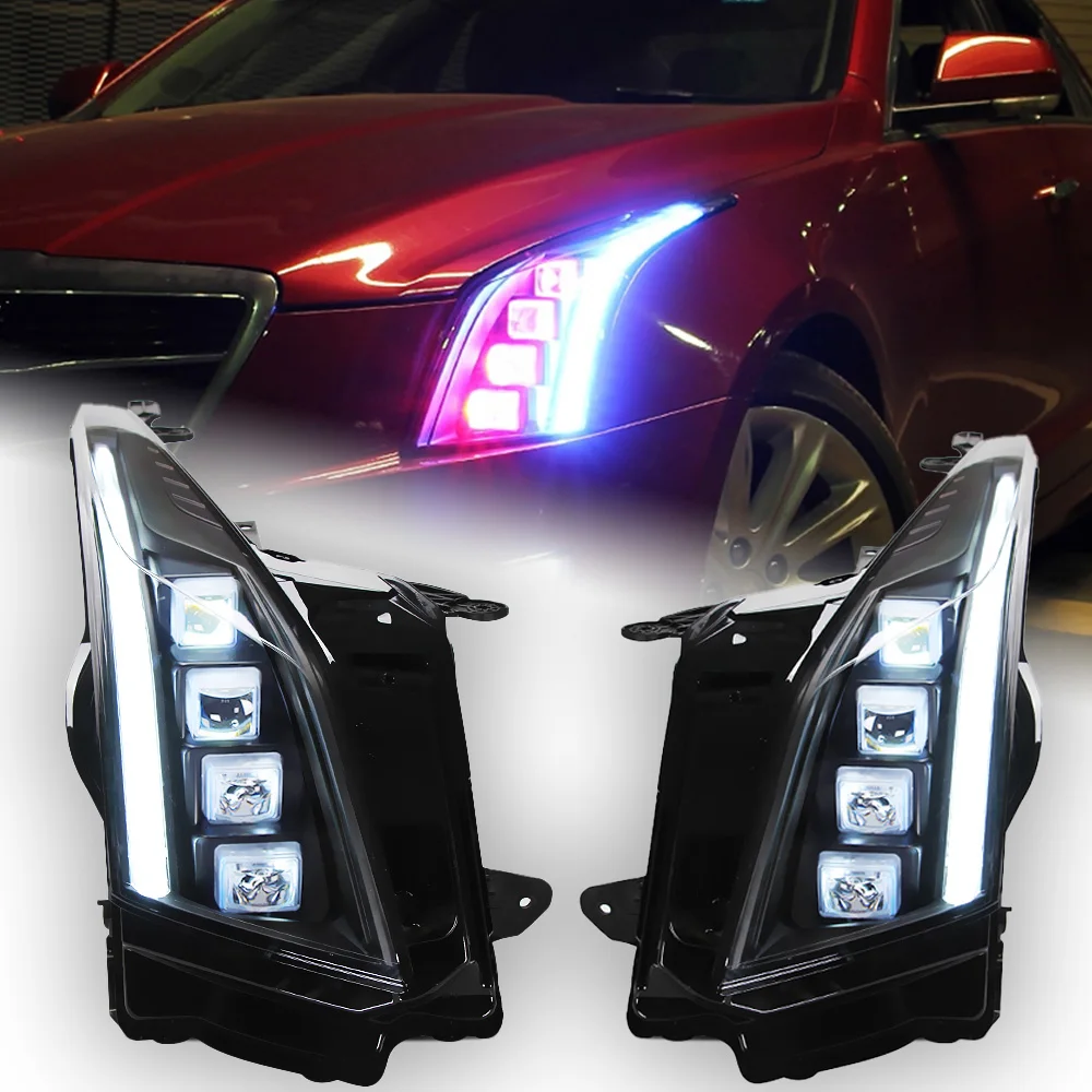 Luz DRL LED dinámica para Cadillac ATS con lente de proyector - imagen 2
