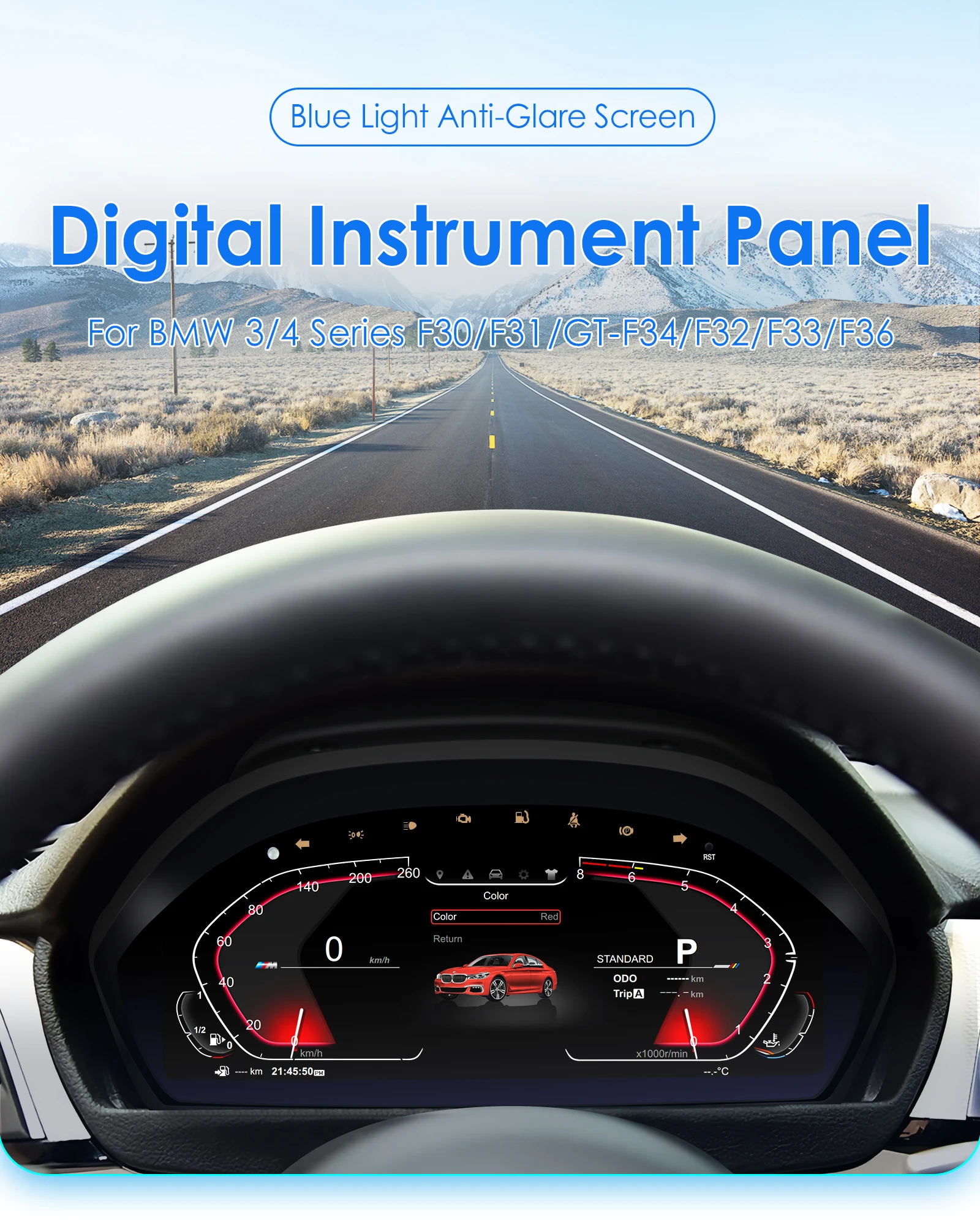 Cuadro de instrumentos digital 12,3 pulgadas BMW Serie 3 F30-F34