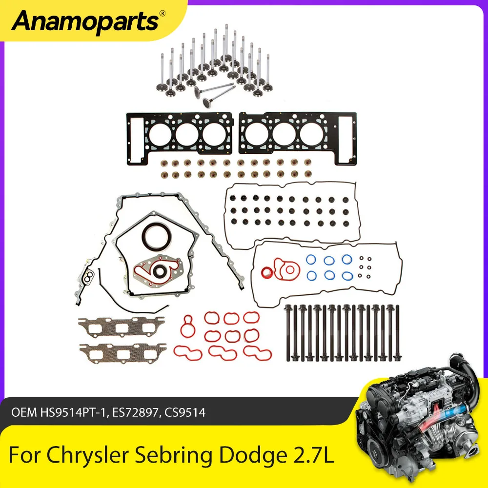 Juego de juntas y pernos de cabeza Anamoparts para motor EER