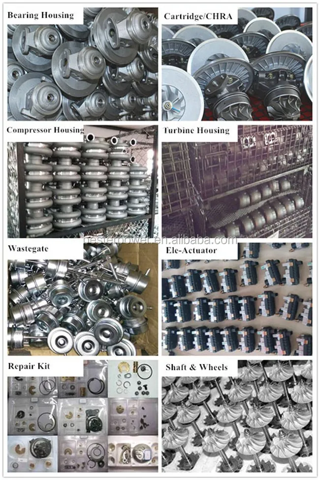 Vista frontal del turbocompresor MGT1752S