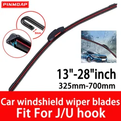 Limpiaparabrisas universal doble tira de goma – gancho J/U para coche
