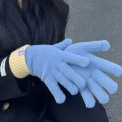 Guantes sin dedos para pantalla táctil cálidos mujer invierno/otoño