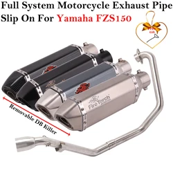 Slip-on escape Yamaha FZS150 sistema completo con DB Killer