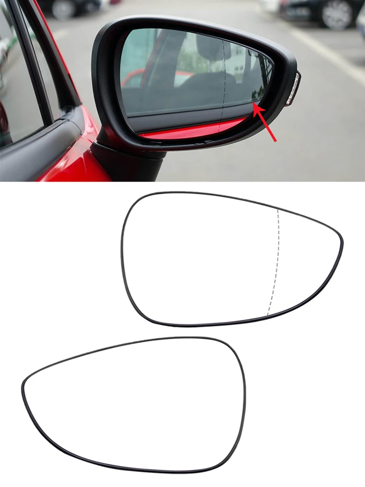 Cristal de espejo retrovisor sin calefacción para Ford Fiesta 2009-2016