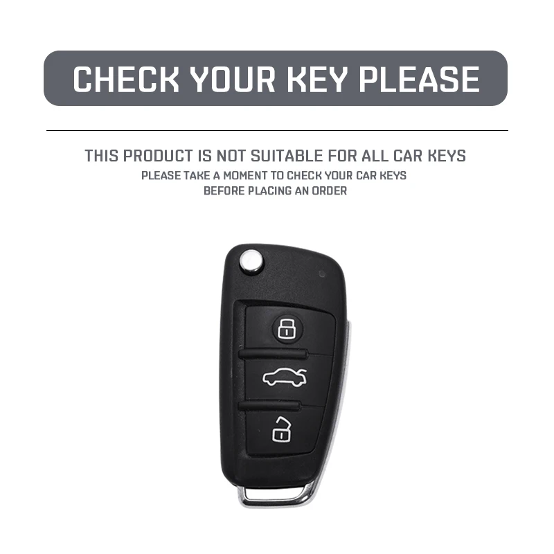 Funda llave Audi fibra de carbono con carcasa ABS para A1 A3 A4 Q3 - imagen 2