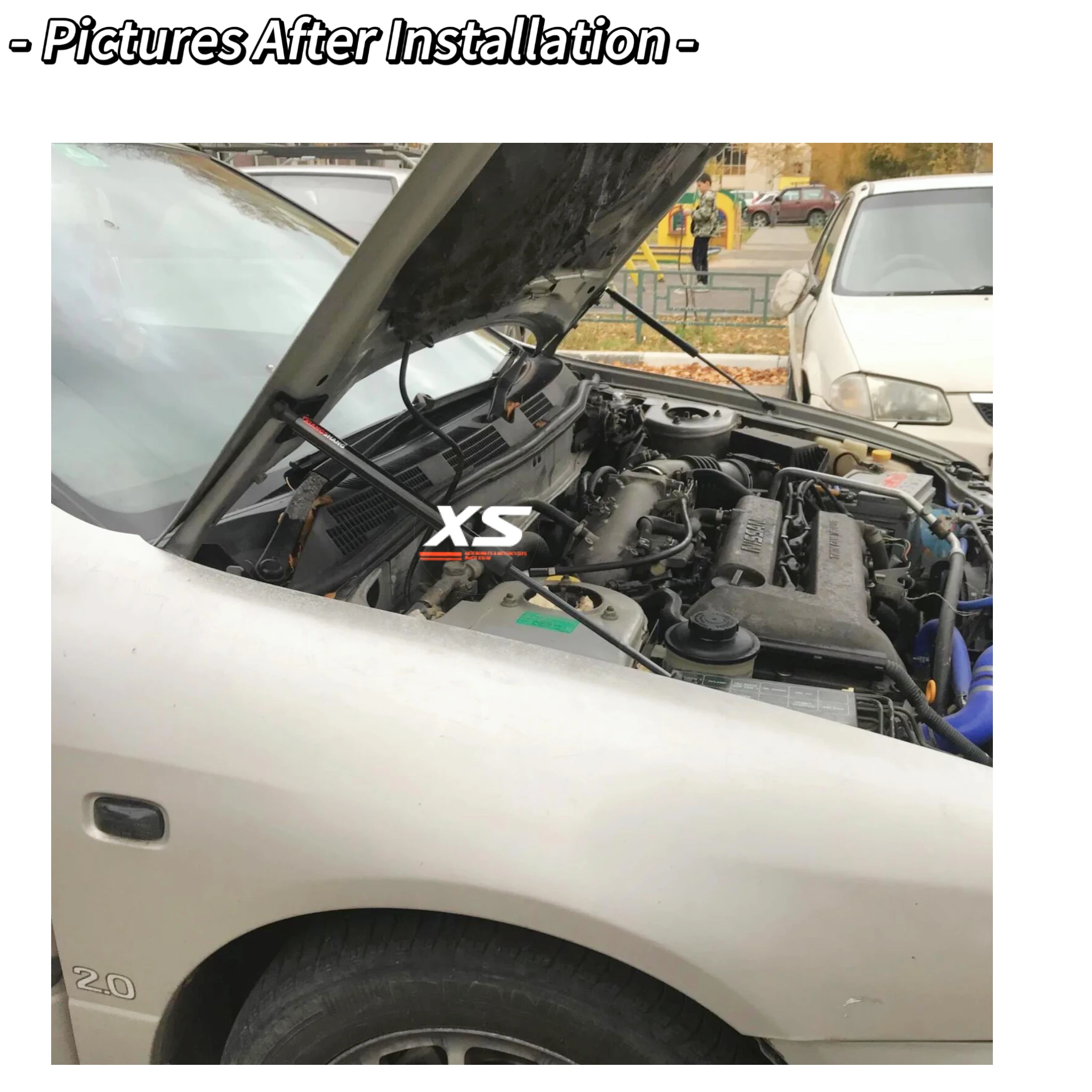 Capó delantero Nissan Primera P11 con soportes de resorte a gas - imagen 2