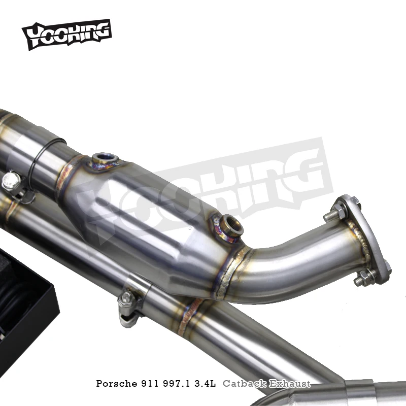 YK OEM Valvetronic silenciador trasero Escape sistema de Escape de coche Catback de acero inoxidable para 911 997/997.1/997.2 2004-2012 - imagen 3