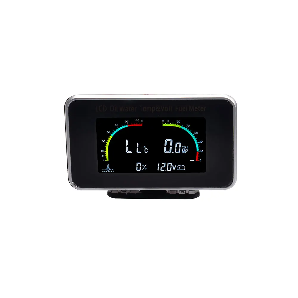 Voltímetro presión aceite motor LCD 4 en 1 12V/24V universal - imagen 4
