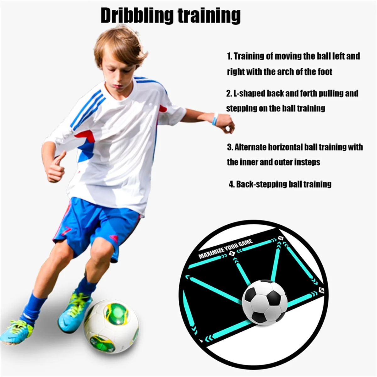 Estera de entrenamiento de fútbol antideslizante plegable para regate - imagen 5