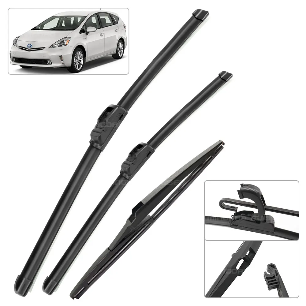 Limpiaparabrisas delantero y trasero para Toyota Prius V 2011-2021 - imagen 2