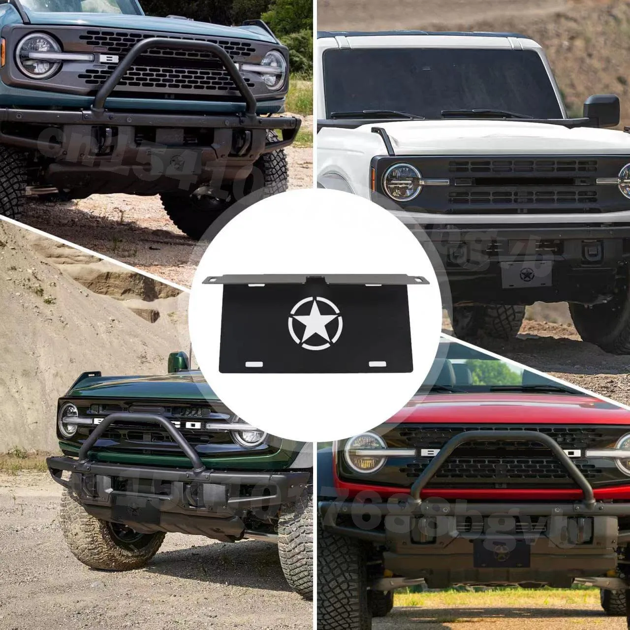 Soporte de matrícula delantero Ford Bronco 2021 resistente - imagen 3