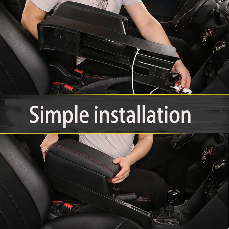 Reposabrazos central VW Jetta 2021 – Negro acolchado - imagen 3