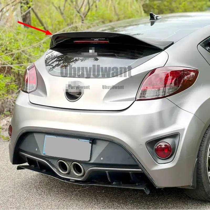 Pico de pato trasero FRP para Veloster Turbo 1.6T con luz de freno - imagen 3
