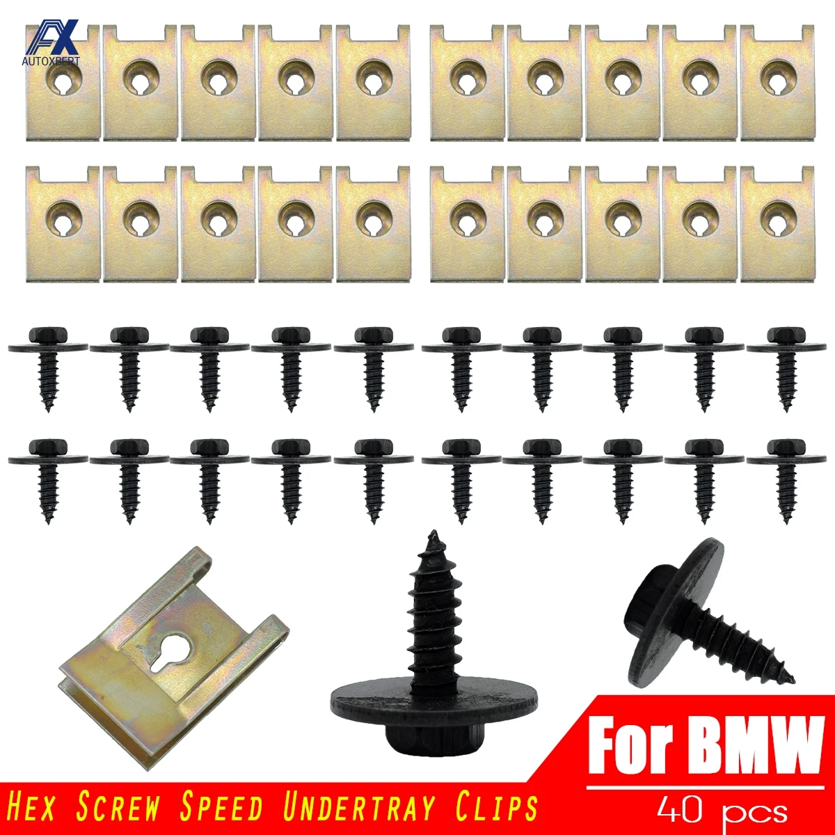 Protector de motor y chasis para BMW clips arandelas y tuercas