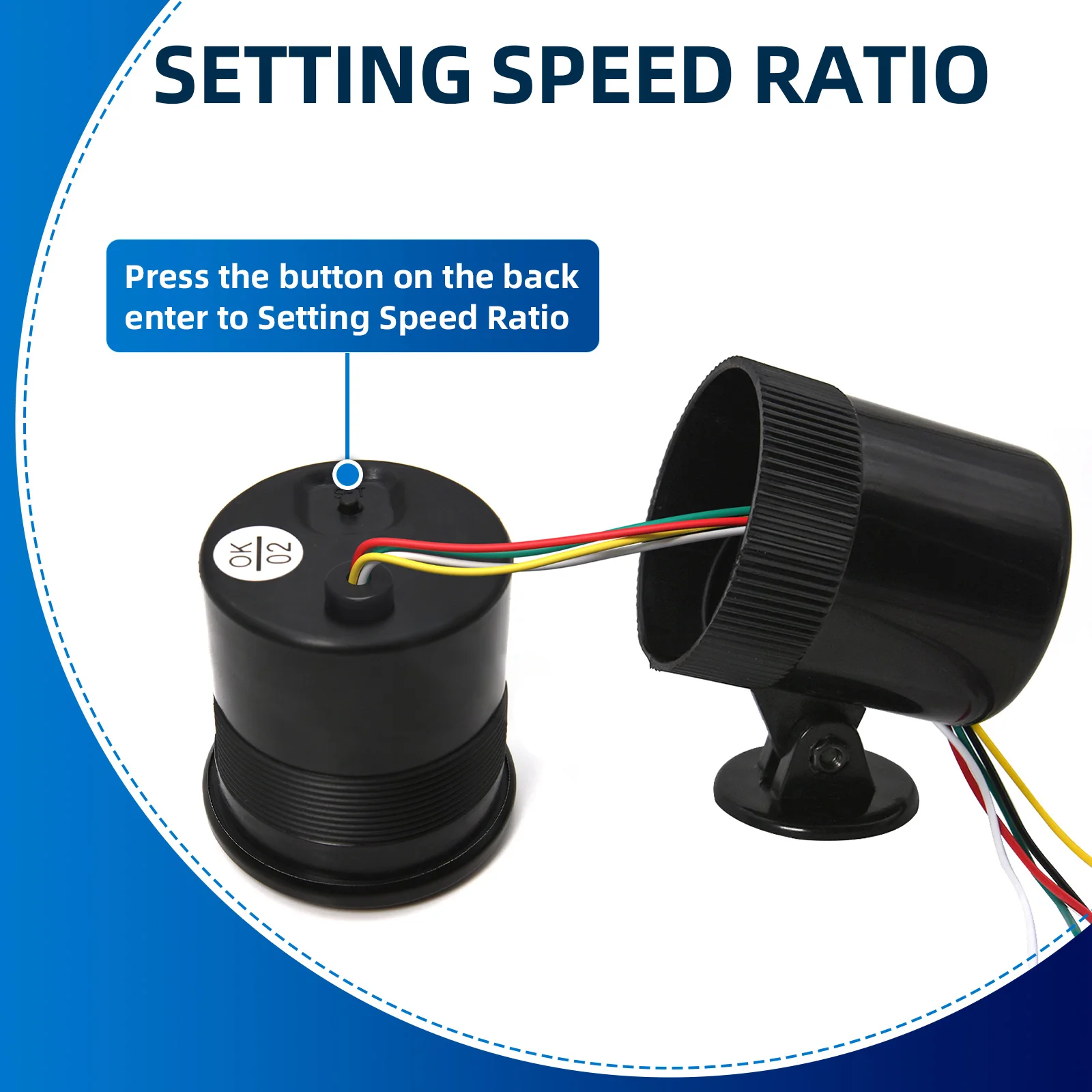 Tacómetro 52mm 0-8000 RPM retroiluminación LED 12V 1-8 cilindros - imagen 3